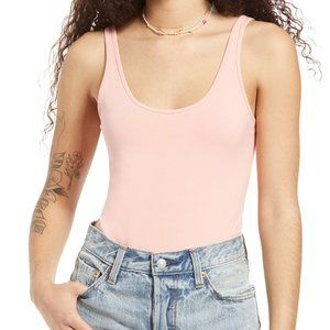 Bp. Double Scoop Stretch Cotton Bodysuit...MSRP $12